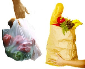 Plastic grocery shopping online bags