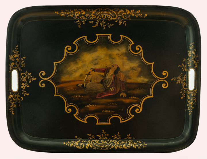 Δίσκος σερβορίσματος με παράσταση Ο θάνατος του παλληκαριού. Γαλλία, δεκαετία 1820