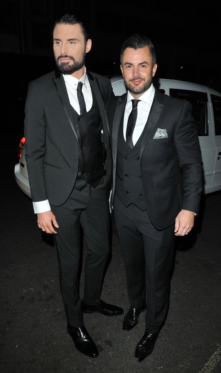 Rylan and Dan attending the British LGBT Awards in 2017