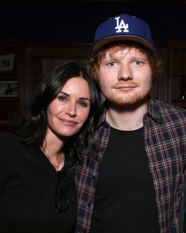 Courteney Cox and Ed Sheeran