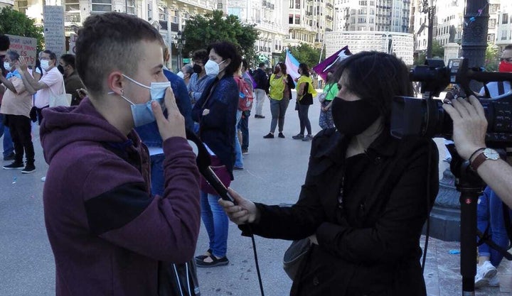 Mario, de 17 años, en una entrevista con la cadena autonómica À Punt.