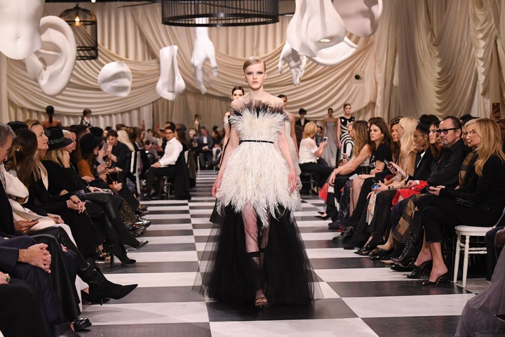 A model walks the runway during the Christian Dior Spring Summer 2018 show as part of Paris Fashion Week on Jan. 22, 2018.