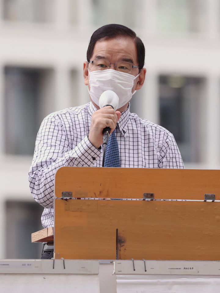東京都議選の応援演説をする共産党の志位和夫委員長