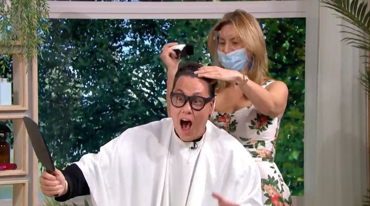Gok Wan had his head shaved on This Morning