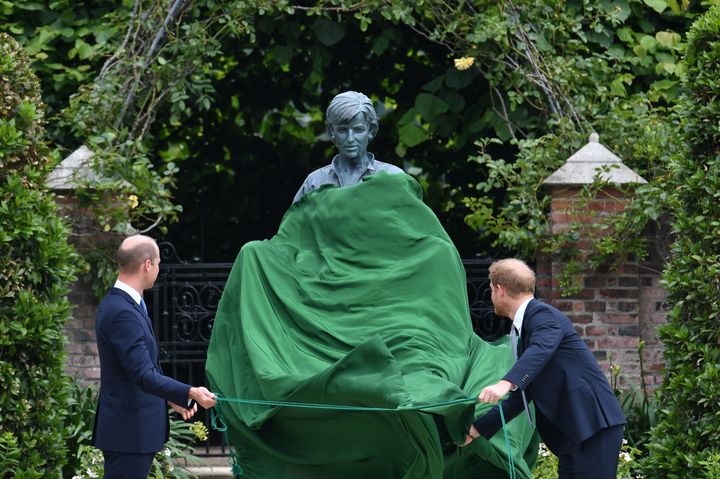 A first look at the statue of Diana. 