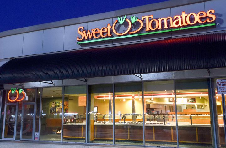A Sweet Tomatoes restaurant that was temporarily closed due to the COVID-19 pandemic is seen on the day that Garden Fresh Restaurants announced it will not reopen its 97 Sweet Tomatoes and Souplantation locations across the United States.