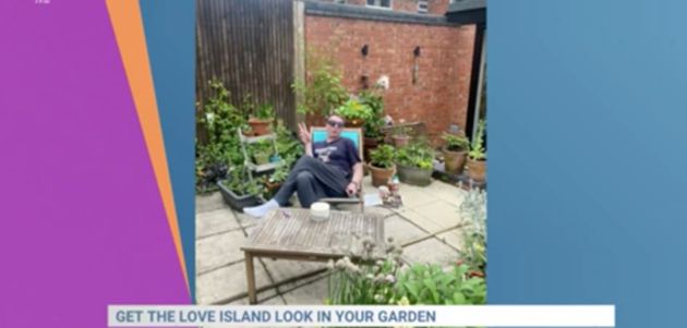 Steph McGovern made an observation about this picture of Joe Lycett's garden