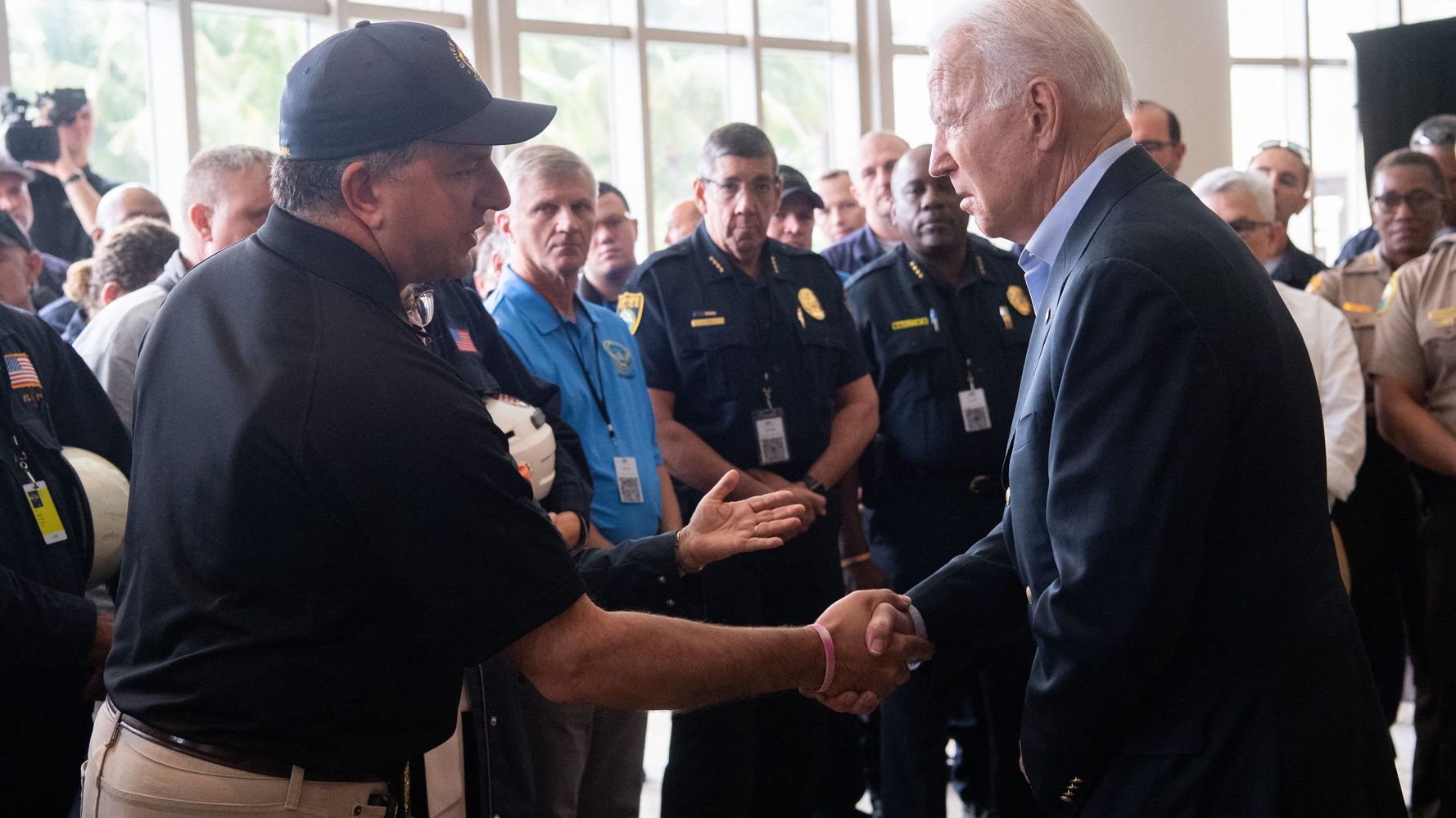 Biden Brings Message Of Comfort To Surfside Victims, First Responders