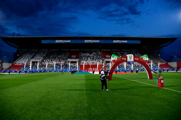 REGGIO NELL'EMILIA, ITALY - MAY 19: General view inside of the stadium during the TIMVISION Cup Final...