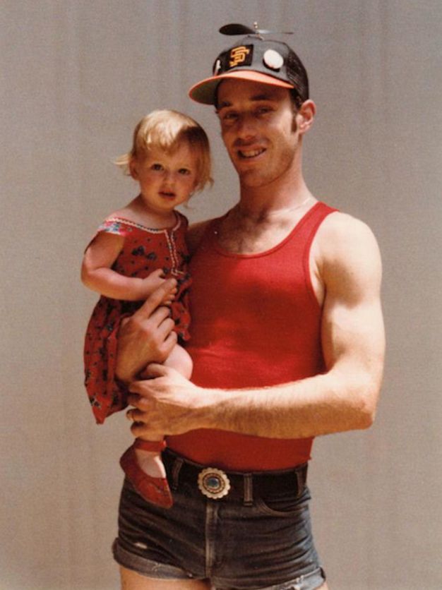 The author and her father, 1978.