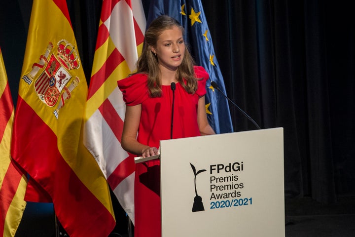 La princesa Leonor en la entrega de los Premios Princesa de Girona.