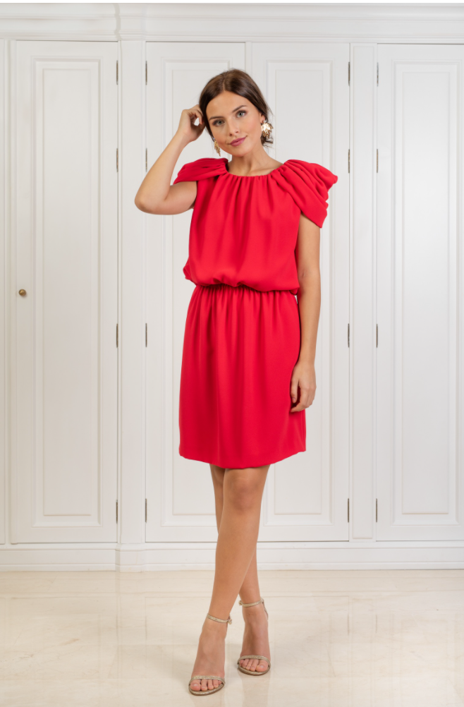 El vestido Corina, en rojo, de Bgo&Me.