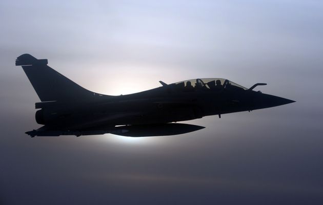 Un avion Rafale, lors d'un exercice de l'OTAN, le 14 janvier 2020