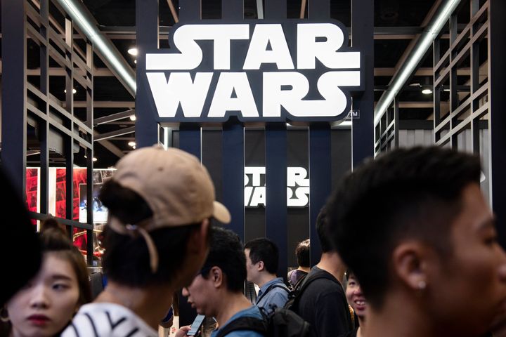 HONG KONG, CHINA - 2019/07/28: Visitors are seen at Disney's Star Wars booth during the Ani-Com & Games event in Hong Kong.