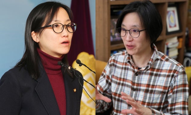 2013년 국회의원 시절 장하나와 2021년 시민단체 '정치하는 엄마들' 활동가