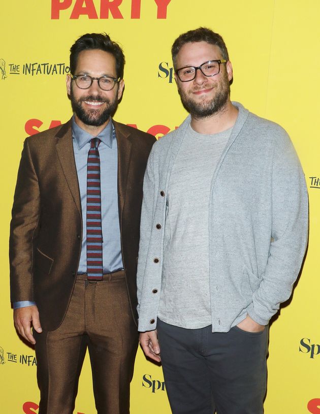 Paul Rudd (L) and Seth Rogen