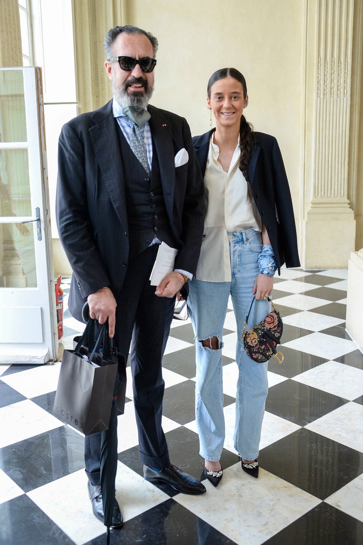 Jaime de Marichalar y Victoria Federica en el desfile de Dior en París