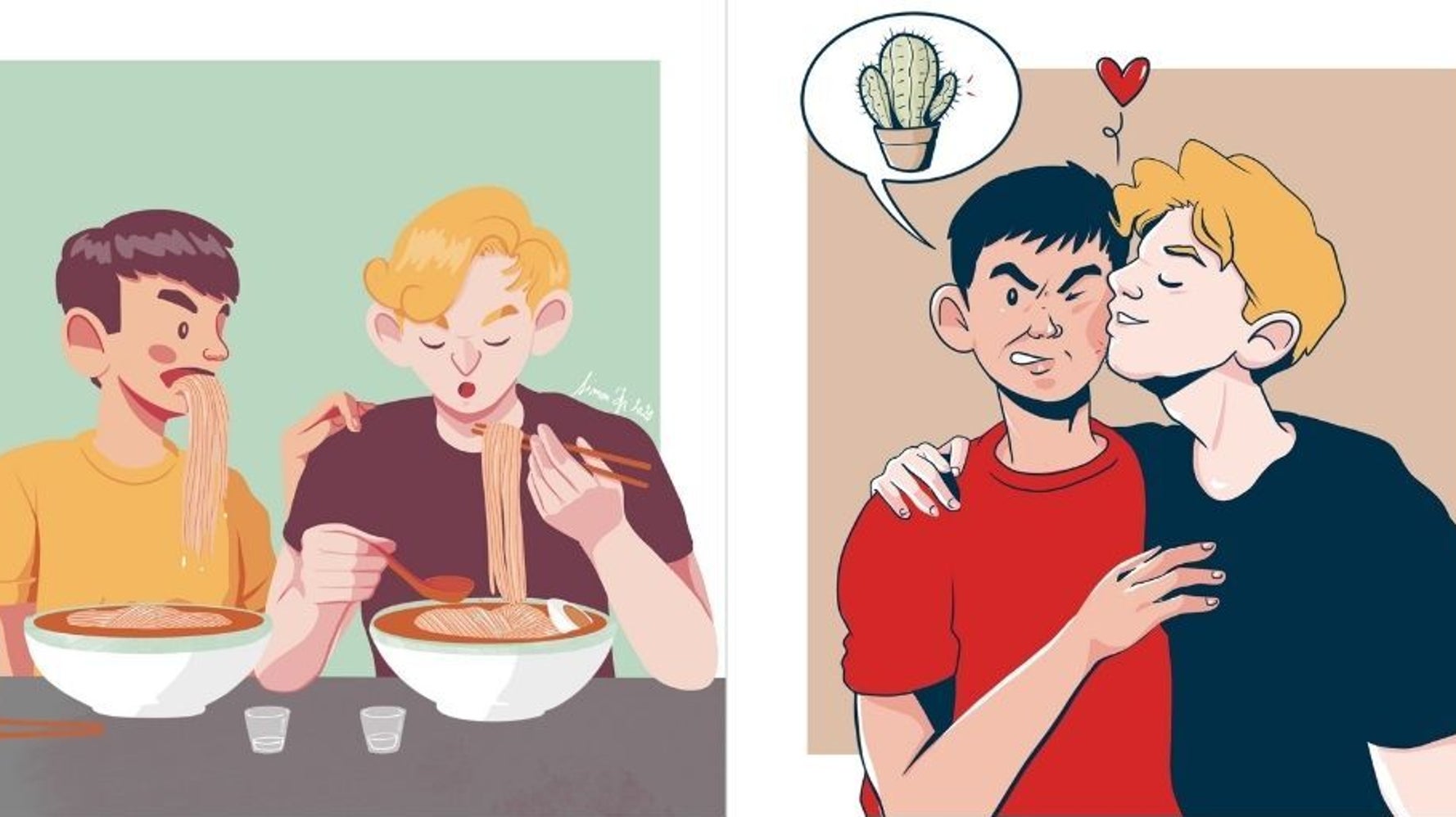 This Man's Illustrations About Life With His Boyfriend Are Absolutely Adorable - Vimarsana News