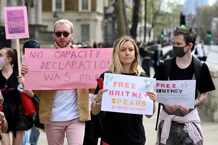 イギリスなどにも「#FreeBritney」が広がっている（2021年4月撮影）