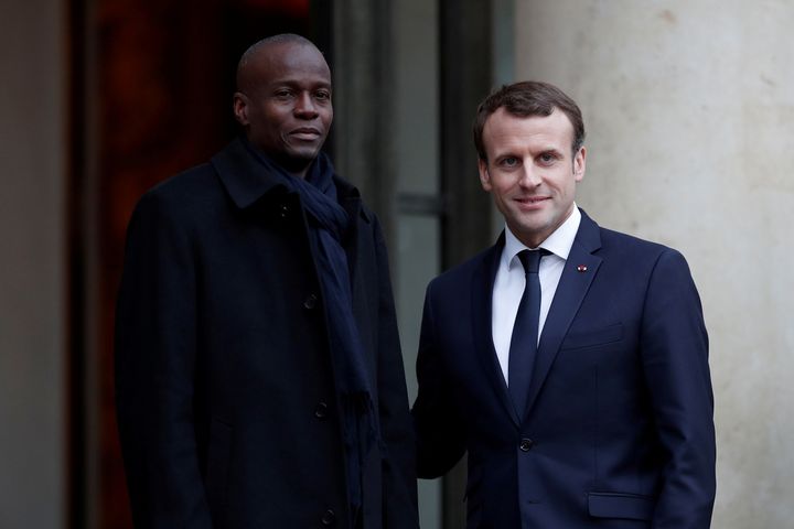 11 Δεκεμβρίου 2017. Ο Γάλλος πρόεδρος Εμανουέλ Μακρόν υποδέχεται τον Ζοβενέλ Μουάζ στο Παρίσι. REUTERS/Benoit Tessier/File Photo