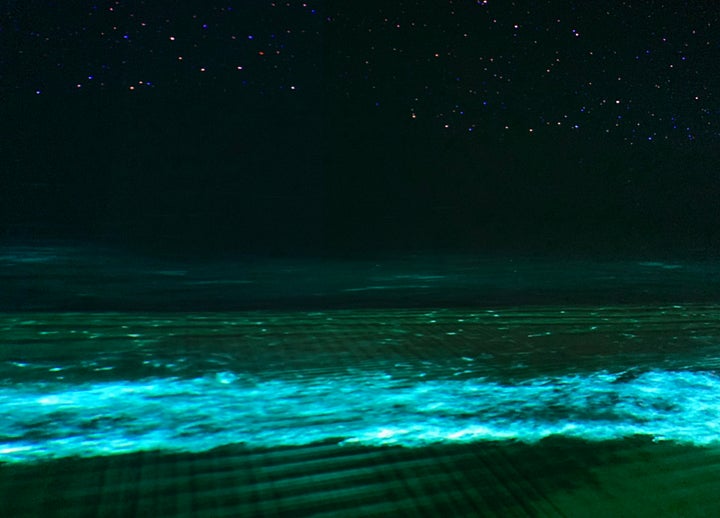 Recreación de la playa de Caló des Moro, en Mallorca.