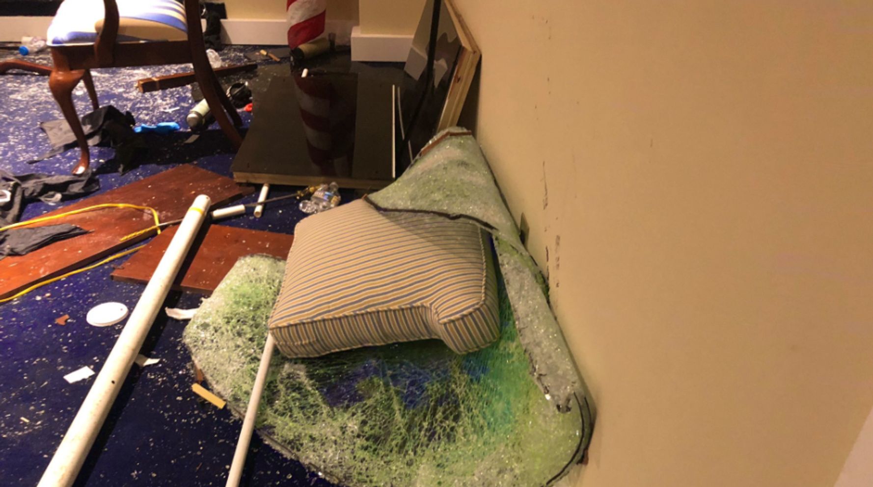 Senator’s Photos From Capitol On Jan. 6 Show Violent Insurrection Wreckage