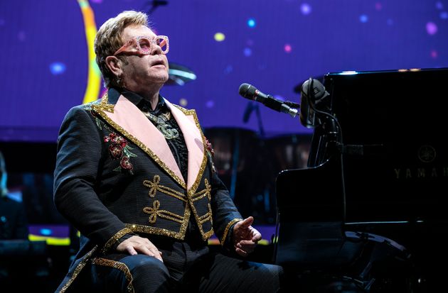 Elton John en concert le 6 novembre 2019 à Charlotte aux États-Unis. 