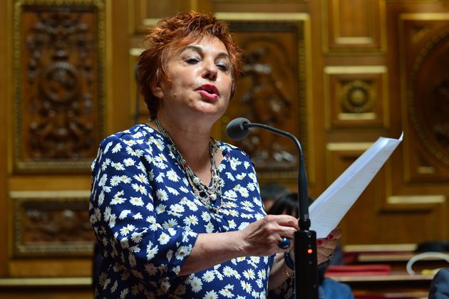 La sénatrice Esther Benbassa lors d'une session de questions au gouvernement au Sénat, le 18 juillet 2019. 