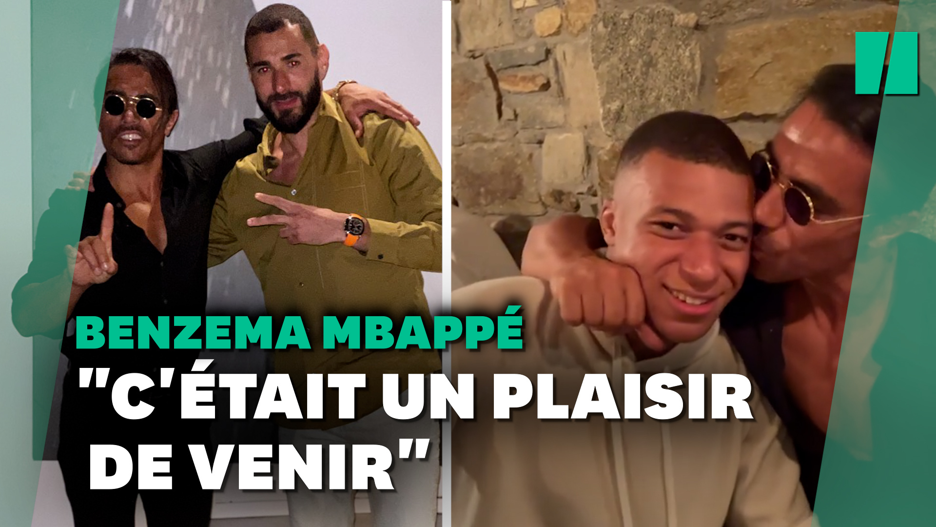 Mbappé et Benzema chez Salt Bae à Mykonos