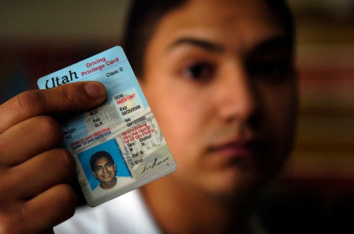 Utah's driving privilege card, shown in this 2006 photo, allows undocumented immigrants to drive, get insurance and access financial services.