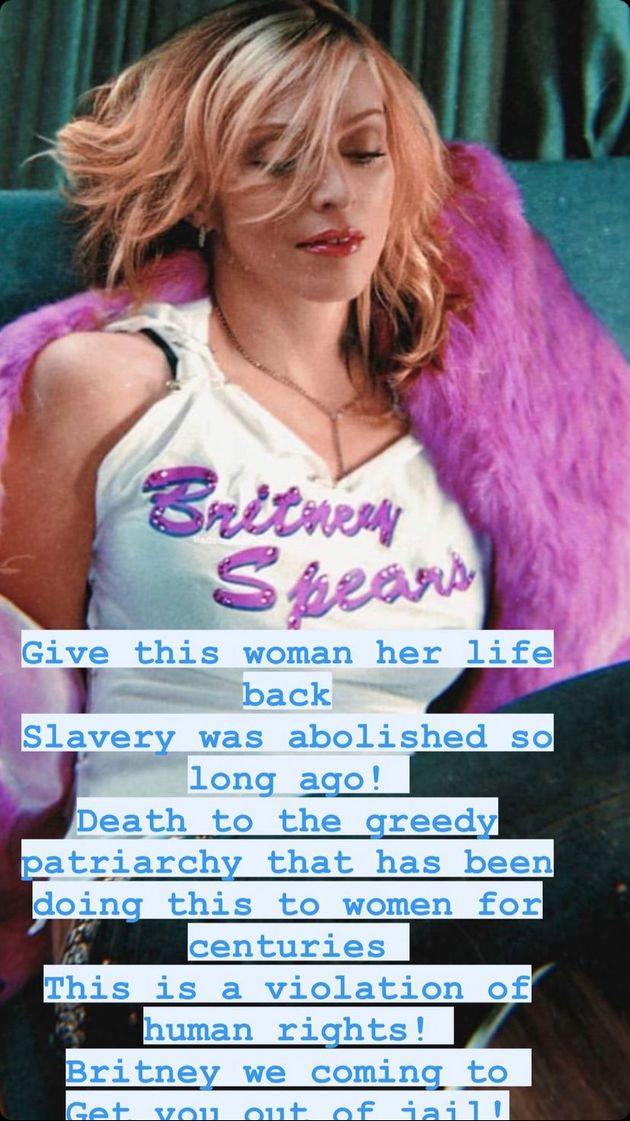 La chanteuse Madonna a tenu à adresser un message à Britney Spears après son témoignage devant le