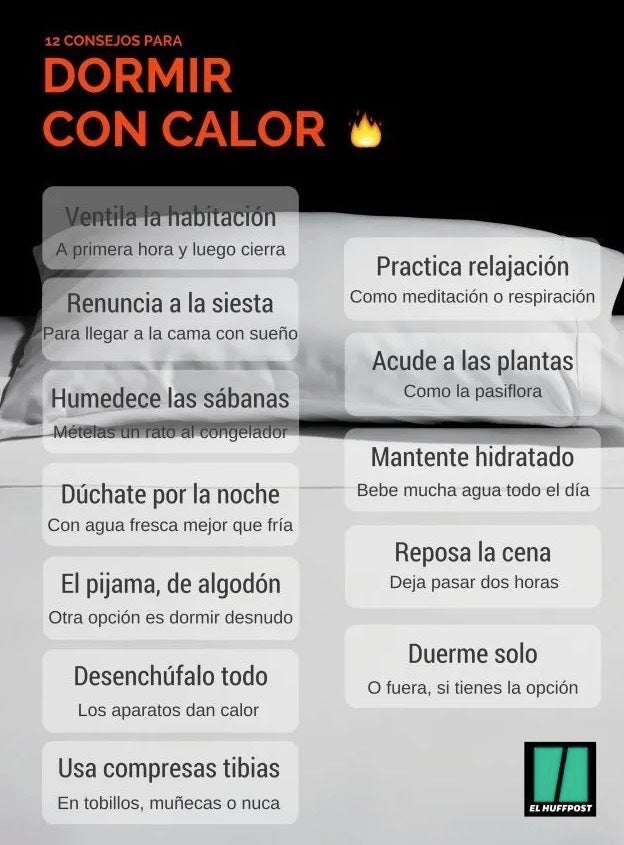Cómo conciliar el sueño con el calor.