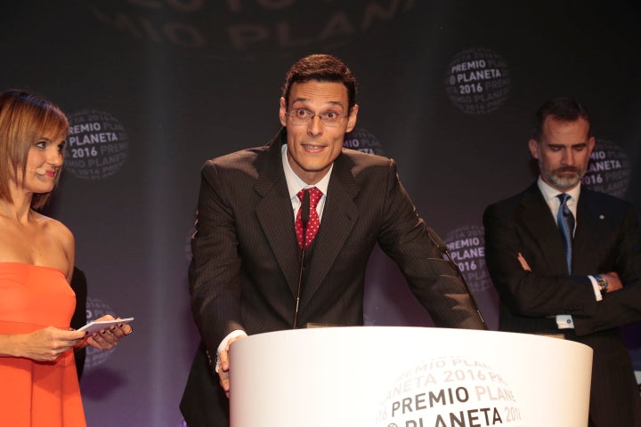 Marcos Chicot en la gala del Premio Planeta en 2016.