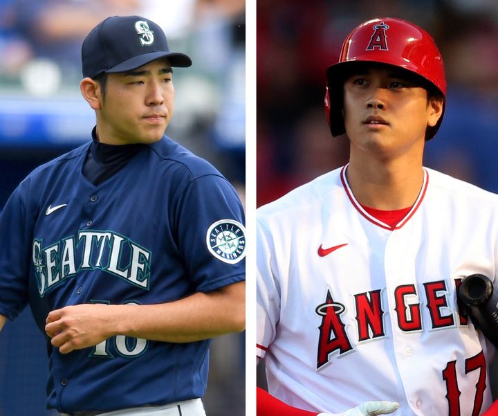 ロサンゼルス・エンゼルスの大谷翔平選手とシアトル・マリナーズ菊池雄星投手