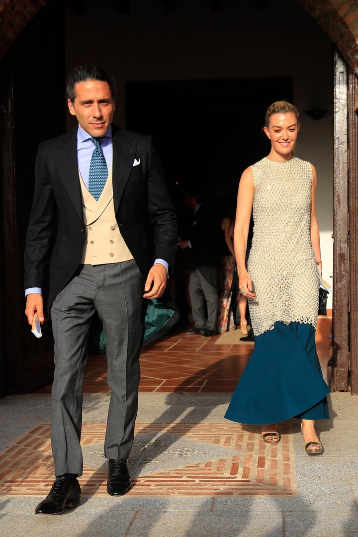 Marta Ortega y Carlos Torretta, en la boda de Felipe Cortina y Amelia Millán.