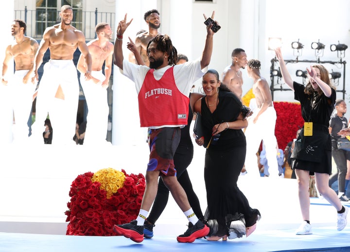 Designer Kerby Jean-Raymond walks the runway during the Pyer Moss Couture Haute Couture Fall/Winter 2021/2022 show as part of