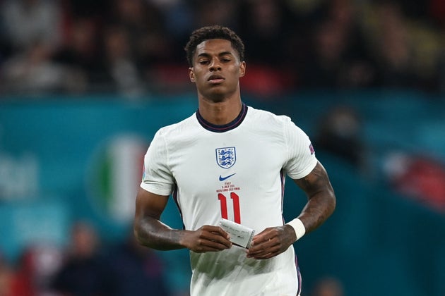 Marcus Rashford vs Italia nella finale di Euro 11 luglio 2021 in