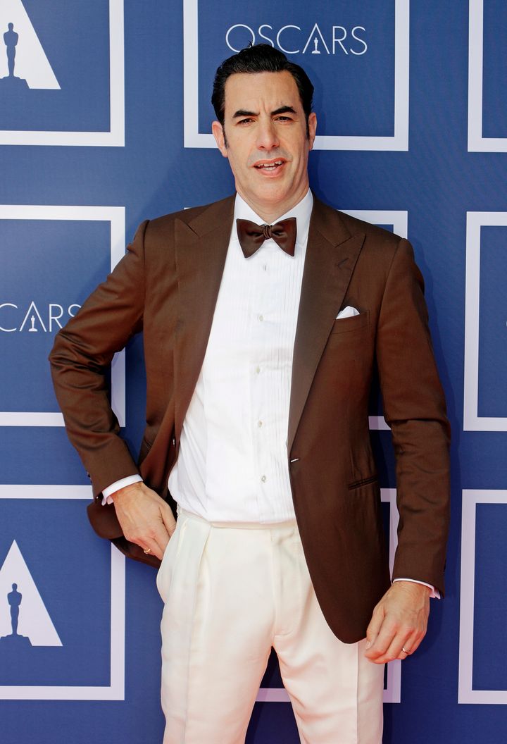 Sacha Baron Cohen at the Oscars earlier this year