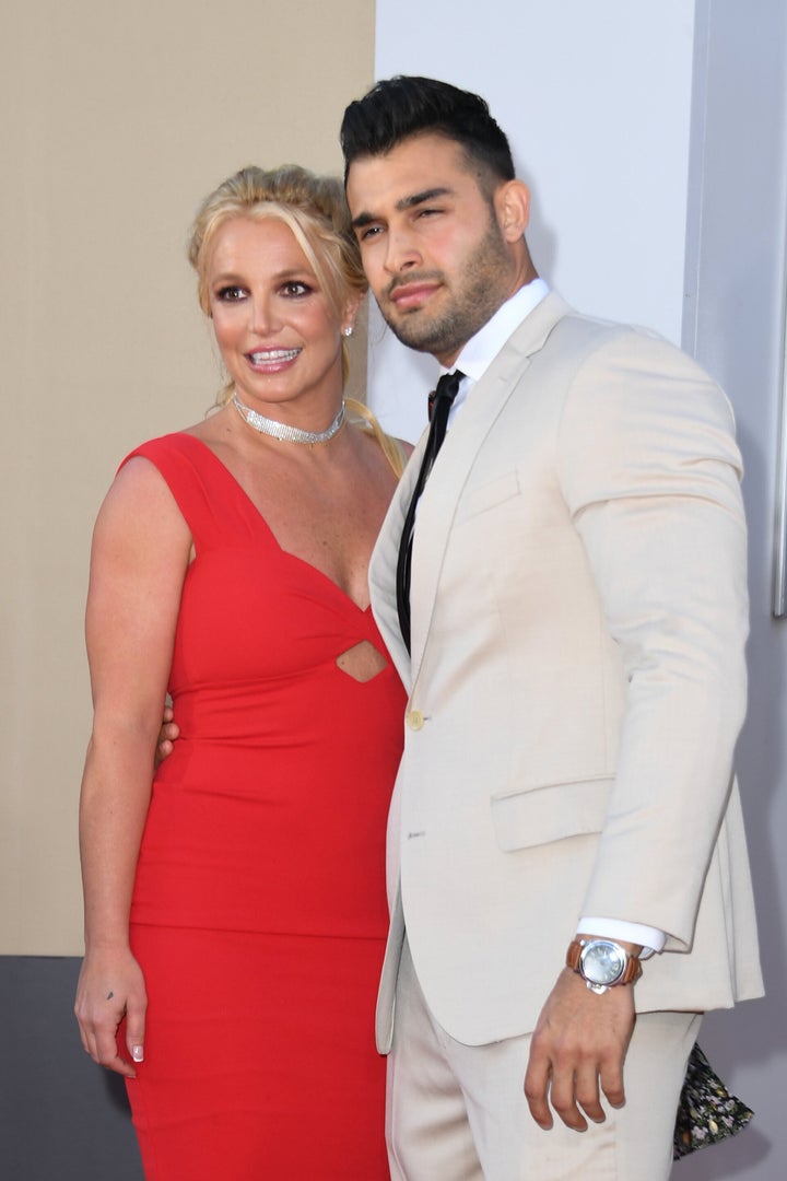 Britney Spears with her boyfriend Sam Asghari in 2019. Last month, Spears said in her testimony that she wants to marry and have children with Asghari but “was told ... I can’t get married.”