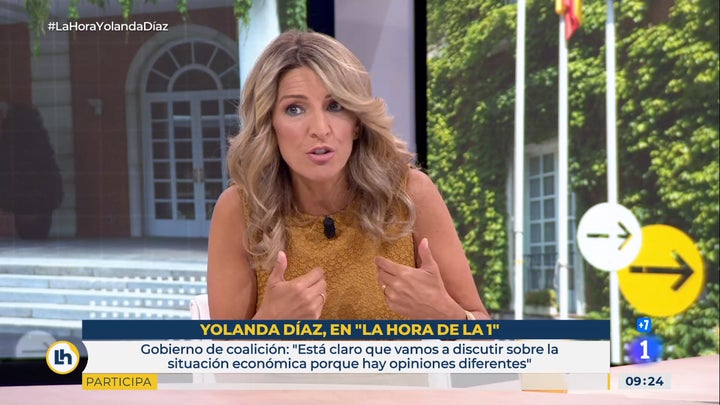 Yolanda Díaz en TVE.