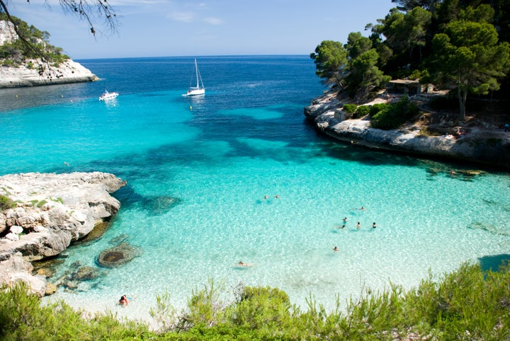 Cala Mitjana beach, Menorca. 