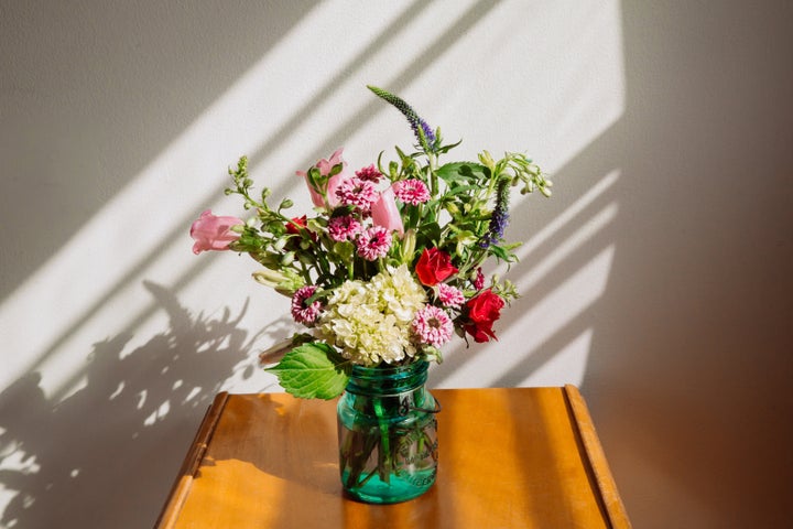 Put the flowers in fresh, lukewarm water.