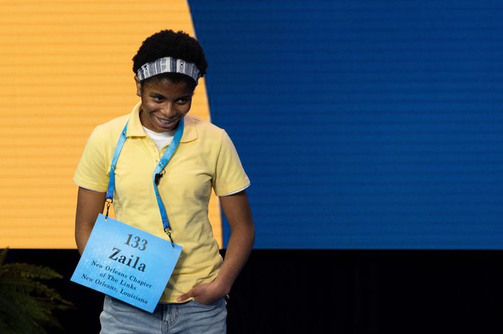 Zaila Avant-garde competes July 8 in the first round of the Scripps National Spelling Bee finals in Orlando, Florida.