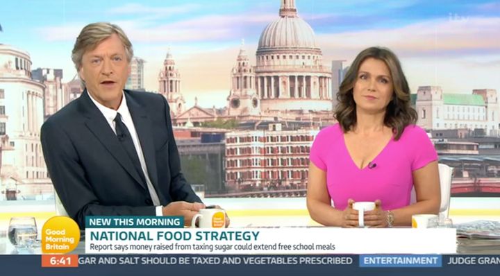 Richard Madeley and Susanna Reid in the GMB studio