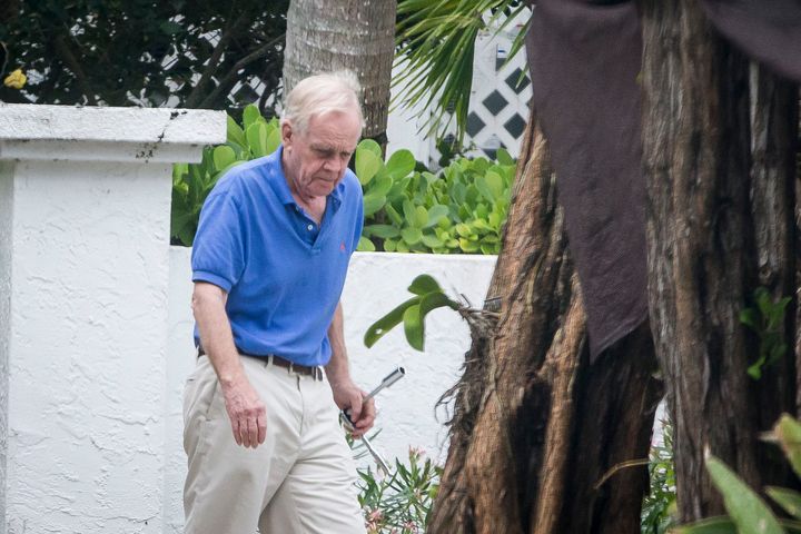 William H. Regnery II, one of the men who bankrolled the far-right, is photographed outside his home in Boca Grande, Florida, in 2017. He died earlier this month at the age of 80.