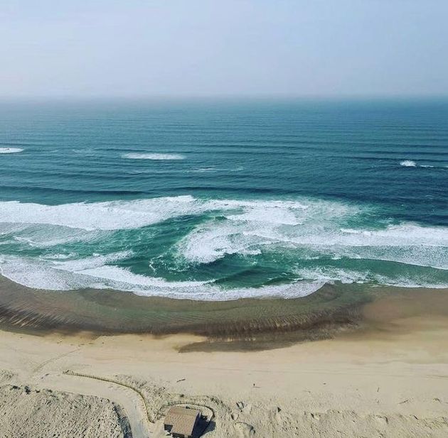 Baïne sur le littoral de la commune de Vieille Saint Girons (Landes)