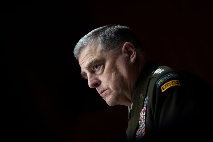 Chairman of the Joint Chiefs of Staff Gen. Mark Milley looks on during a Senate Appropriations Committee hearing in Washington, U.S. June 17, 2021. Caroline Brehman/Pool via Reuters