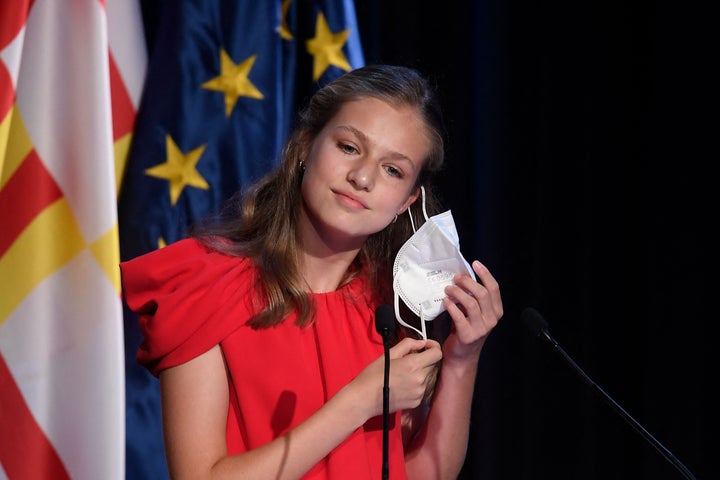 Leonor, momentos antes de su discurso en los Premios Fundación Princesa de Girona