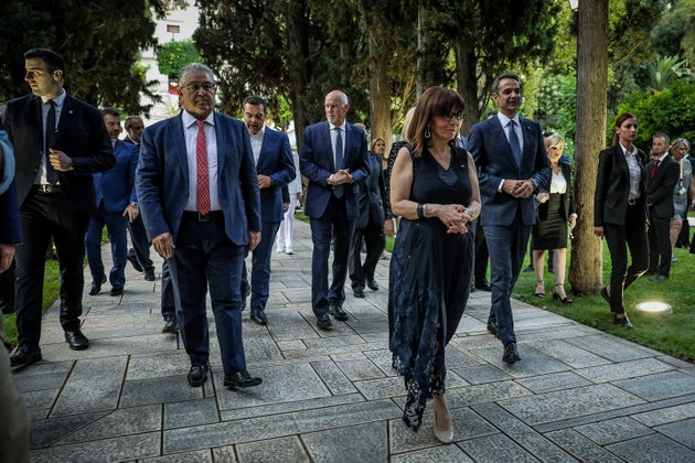 Στιγμιότυπο από την δεξίωση για την 46η επέτειο από την αποκατάσταση της Δημοκρατίας στην χώρα,μετά τον τερματισμό της επτάχρονης δικτατορίας, Παρασκευή 24 Ιουλίου 2020 (ΕUROKINISSI/ΣΩΤΗΡΗΣ ΔΗΜΗΤΡΟΠΟΥΛΟΣ)ÌÇÔÑÏÐÏÕËÏÓ)