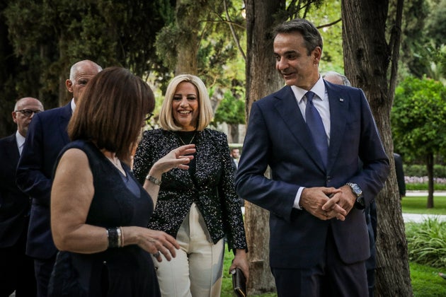 Στιγμιότυπο από την δεξίωση για την 46η επέτειο από την αποκατάσταση της Δημοκρατίας στην χώρα,μετά τον τερματισμό της επτάχρονης δικτατορίας, Παρασκευή 24 Ιουλίου 2020 (ΕUROKINISSI/ΣΩΤΗΡΗΣ ΔΗΜΗΤΡΟΠΟΥΛΟΣ)